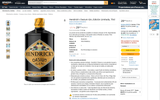 Hendrick's Oasium Gin por 29,59€