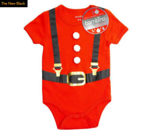 Body Manga Corta 100% Algodón Navidad Viejo Pascuero Rojo por $4.790