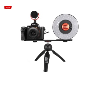 Kit para Vlogging - Rotolight Vlogging RL48, Con Trípode, Anillo de luz, Micrófono, Regulable, Negro por 74.75€