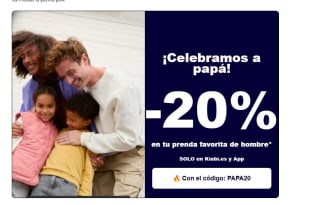 20% de descuento en tu prenda favorita para hombre desde kiabi