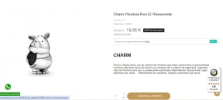 Charm Pandora Rino el Rinoceronte por 19,50€