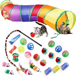 Juegos para gatos x 24 piezas por $254.15 en Amazon