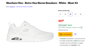 Skechers Uno - Retro One Sneakers Heren voor €31,66 bij Bol.