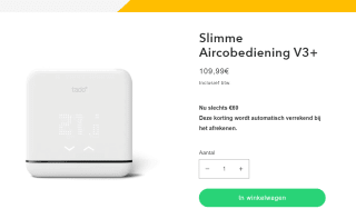 Tado Slimme Aircobediening V3+ voor €69 bij Tado