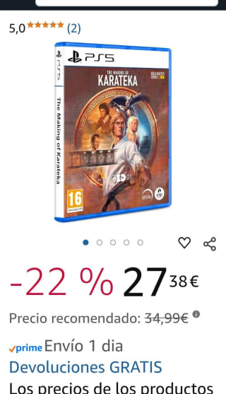 The Making of Karateka PS5 por 27,38€.