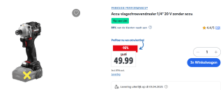 PARKSIDE PERFORMANCE Accu-slagschroevendraaier V voor €59,99 bij Lidl