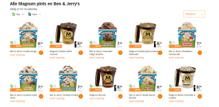 1+1 gratis op alle Ben en Jerry's IJs en Magnum Pints bij AH