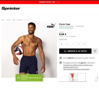 Bañador PUMA Hombre por solo 9,99€