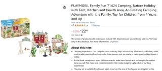 PLAYMOBIL Family Fun 71424 Camping voor €22,60 bij Amazon