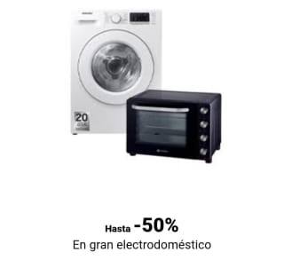 Hasta 50% de Descuento en gran electrodoméstico.