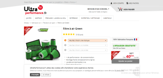 Filtre à air sport Green à 40,33€