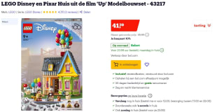 LEGO Disney Classic 43217 Huis uit de film 'Up' Set voor €41,39 bij Bol.com