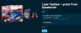TopGear jaarabonnement met gratis Trust Speakerset GXT 658 Tytan voor €89,95