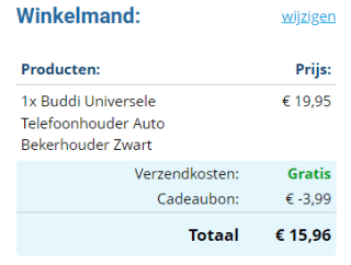 20% korting op Buddi houders bij GSMpunt