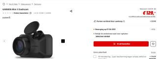 Garmin Dash Cam Mini 3 voor €129 bij de Mediamarkt