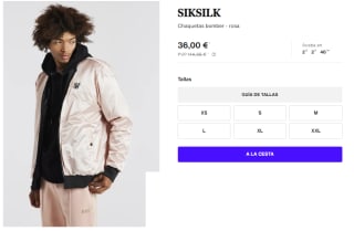 Chaqueta Bomber para Hombre SIKSILK por 36€