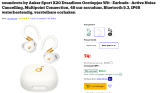 Soundcore Sport X20 Wit voor €74 bij Bol