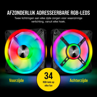 Corsair iCUE QL140 RGB case fan voor €14,99 bij Amazon