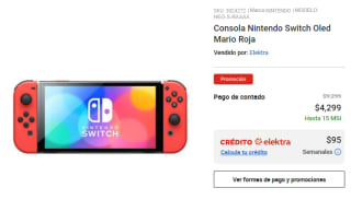 Nintendo Switch OLED Mario Roja por $4,299 en Elektra