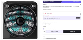 EnergySilence 6000 PowerBox Black. Ventilador de Suelo con Temporizador, 50 W, 5 aspas de 30 cm de diámetro, 3 Velocidades, Motor de Cobre, Rejilla Rotatoria por 23.31€ (Cuenta Nueva 13.99€)