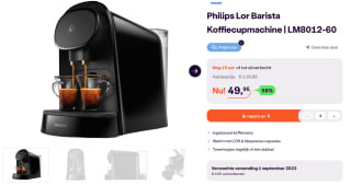 Philips Lor Barista Koffiecupmachine LM8012-60 voor €49,95 bij iBOOD