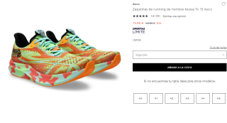 Zapatillas de running de hombre Noosa Tri 15 Asics por 74.95€