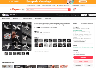 Llaveros de aviones en metal. 21 modelos por 0,76€