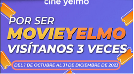Gratis la tercera entrada de cine con MovieYELMO