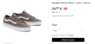 Calzado Vans desde solo 14,99€