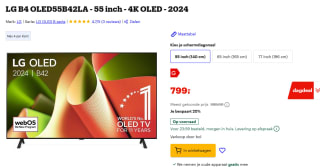 55 Inch LG OLED OLED55B42LA (2024) TV voor €799 bij Bol