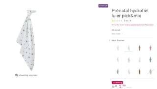 1 hydrofiele luier voor €1,99 bij Prénatal