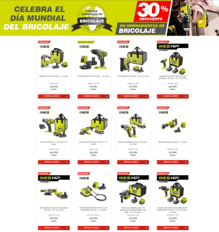 30% dto en herramientas de Bricolaje