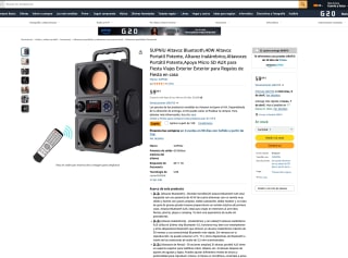 Altavoz SUPNIU Bluetooth 40W Portatil por solo 29,99€