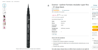 Rotulador Essence - eyeliner super fino - 01 deep black por 1.15€