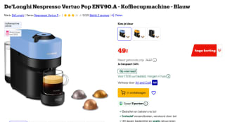 De'Longhi Nespresso Vertuo Pop ENV90.A voor €49 bij Bol