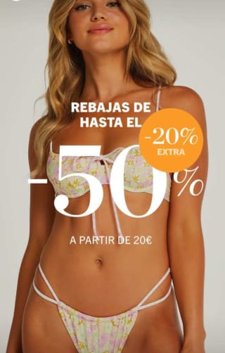 Rebajas de hasta 50% Hunkemöller y 20% extra ropa de mujer