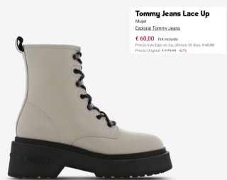 2 Pares para Mujer de Botas Tommy Jeans Urban por 90.99€