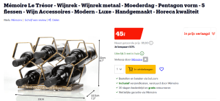 Mémoire Le Trésor - Wijnrek - voor €45 bij Bol.com