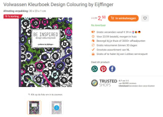 Volwassen Kleurboek Design Colouring by Eijffinger voor €2,50 bij Lobbes