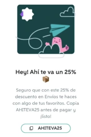 Wallapop 25% descuento en envíos