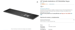 HP Teclado inalámbrico de modo dual 975 por 75,53€