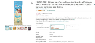 Helado de crema para perro 50g. Mr Zoo por 1,88€