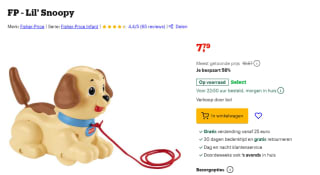Fisher Price Lil' Snoopy voor €7,79 bij Bol