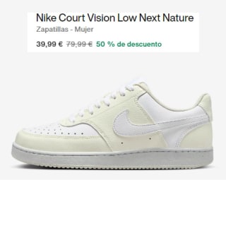 Zapatillas para Mujer Nike Court Vision Low Next Nature por 39.99€