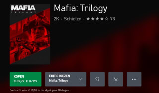 Mafia Trilogy voor €14,99 in de Xbox store