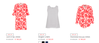 20% korting op geselecteerde, linnen items bij Yoek