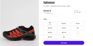 Zapatillas de trail running de hombre XT Inari Salomon por 60€