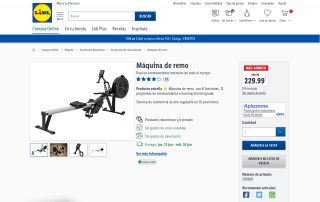 Máquina de remo por 195,49€