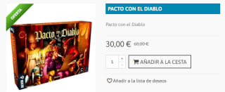 Juego de Mesa Pacto con el Diablo por 30€