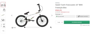 Colony Sweet Tooth Freecoaster 20" BMX Freestyle Bike voor €869,95 bij Skatepro
